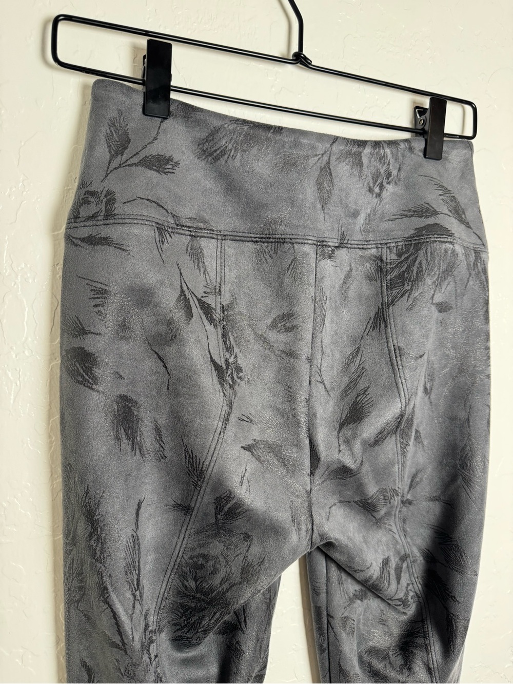 WHBM White House Black Market Gray Suede Inkling Foil Runway Leggings - Picture 12 of 16